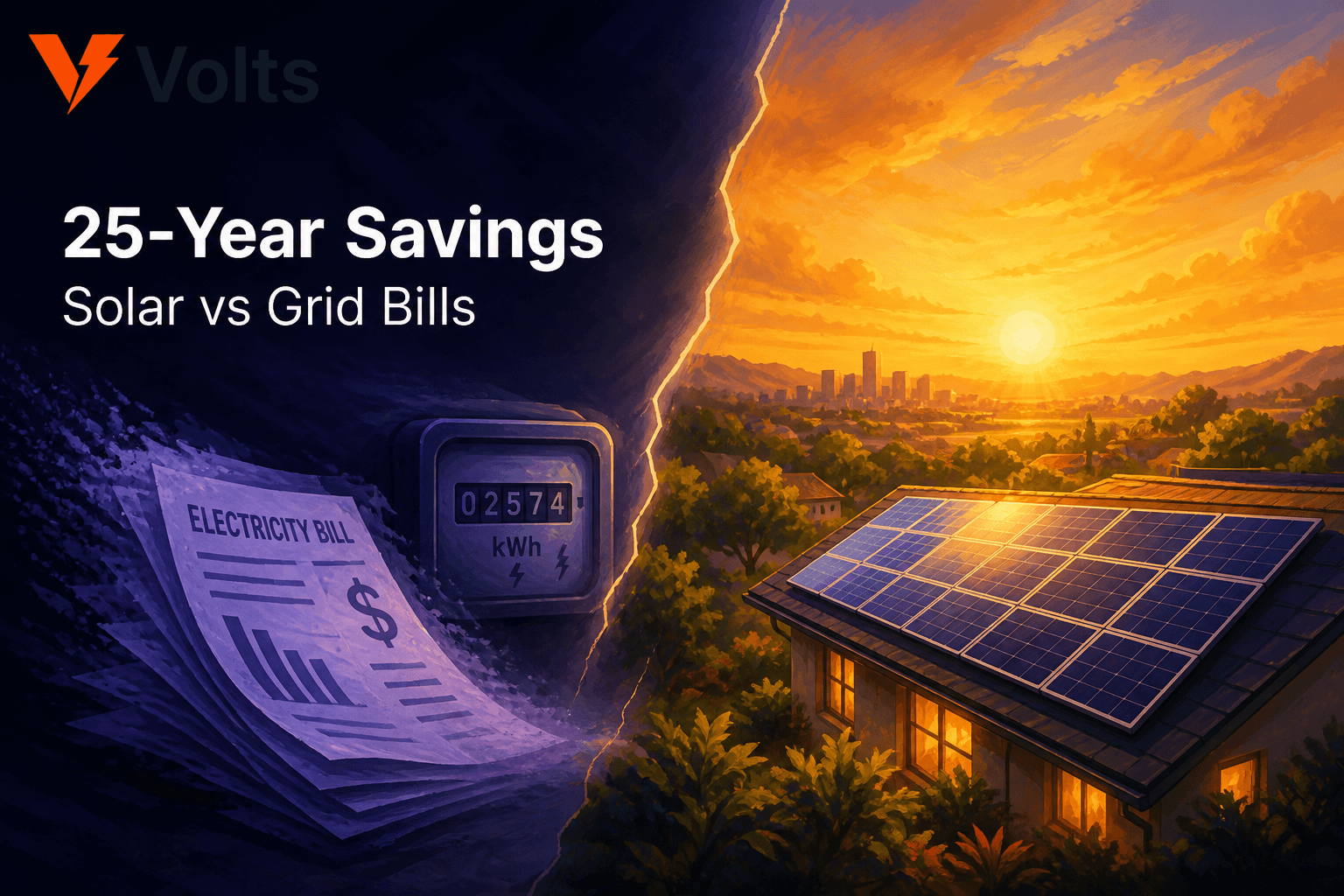 Solar vs Electricity Bill: What You Save Over 25 Years
