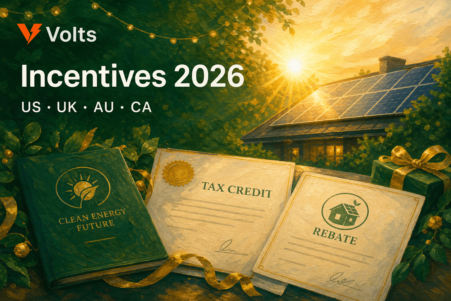 Solar Incentives and Tax Credits in 2026: US, UK, Australia, and Canada